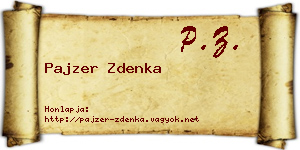 Pajzer Zdenka névjegykártya